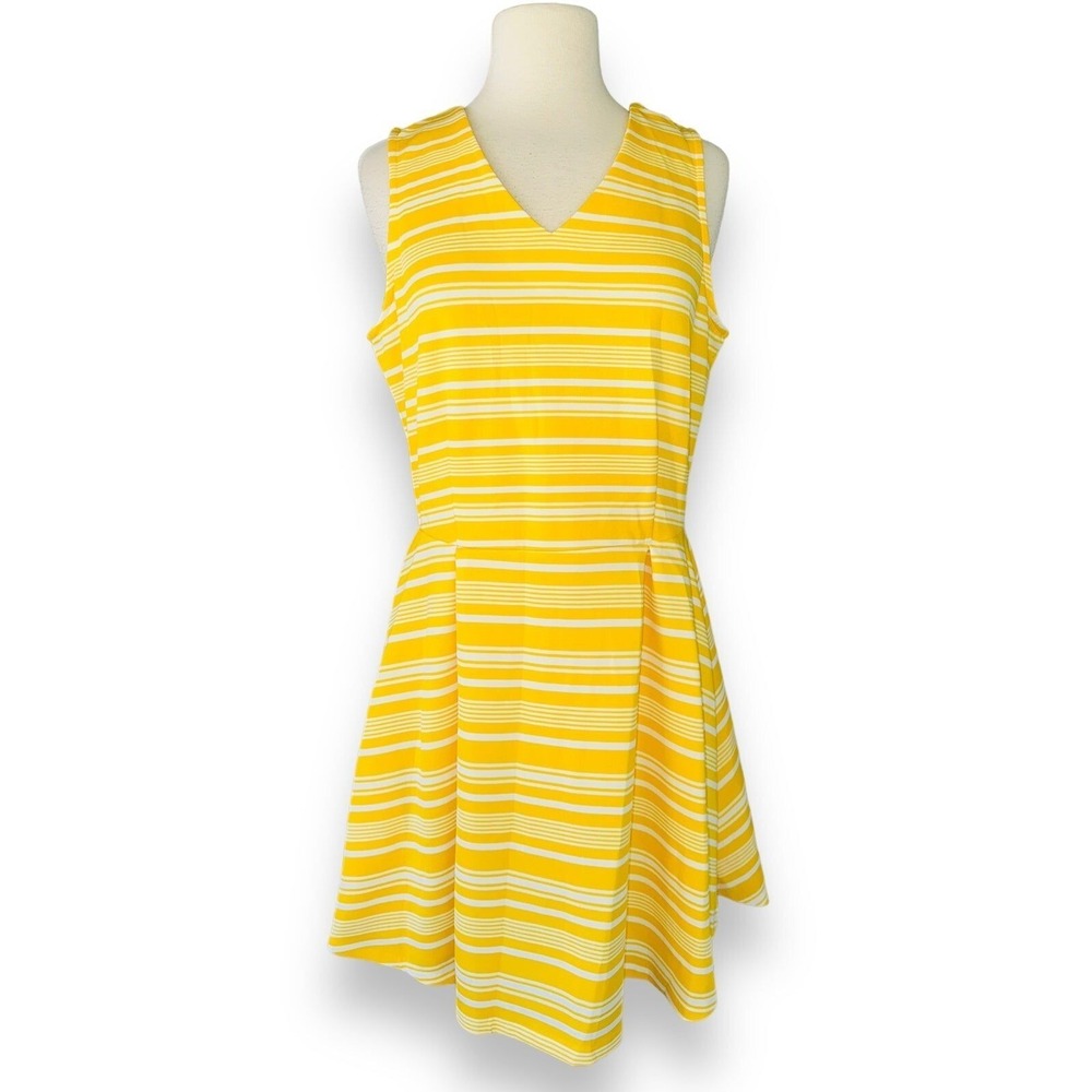 F2 Copper Key Yellow Striped Dress New NwT Size XL
